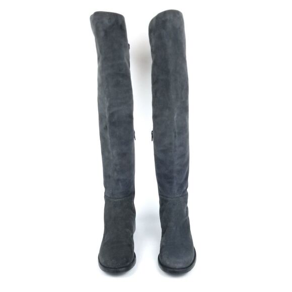STUART‎ WEITZMAN Slate Gray Suede Leather Tall OTK Over The Knee Boots 6.5 - Picture 5 of 13
